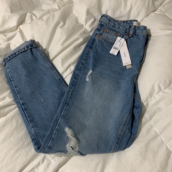 Topshop Ripped Mom Jeans - Picture 3 of 6